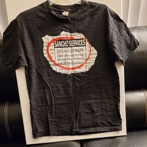 Sancho Large Black T-Shirt.